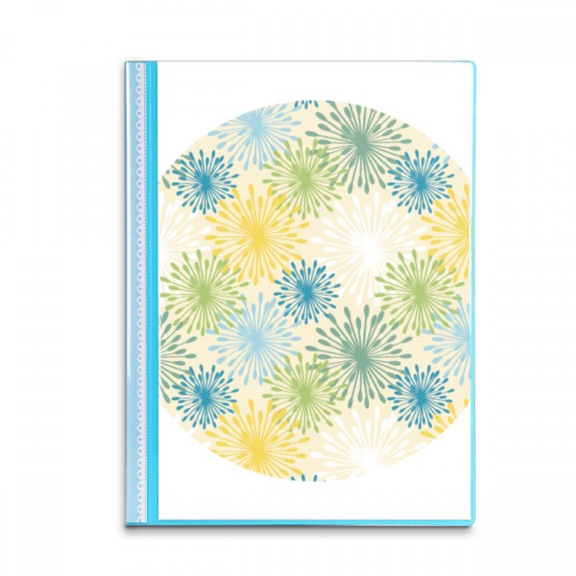 Flower  Color Dandelion Book Sheet Protectors Portfolio Binder Folder
