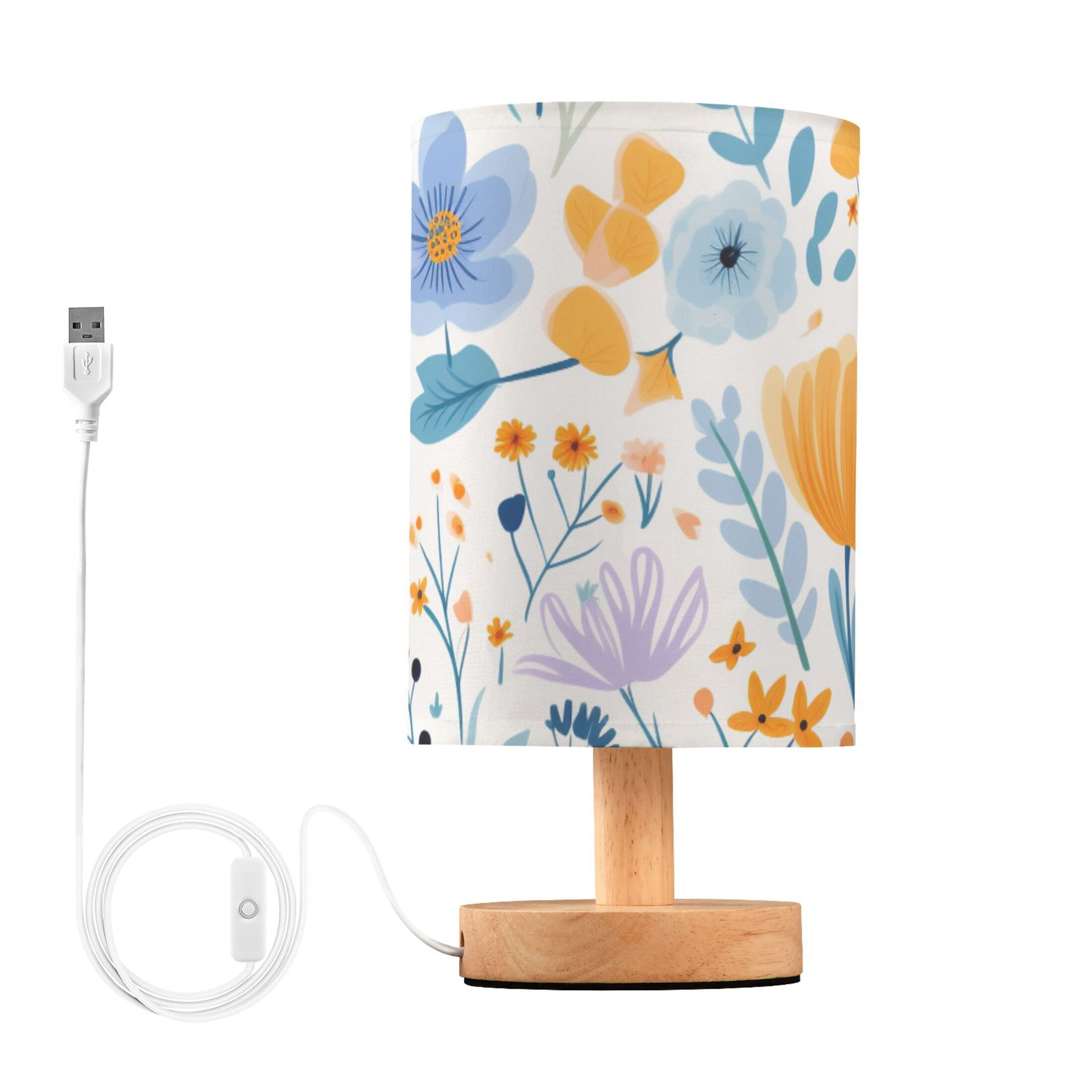 Flower Colorful Bedside Table Lamp LED Warm Lights with USB Charging ...