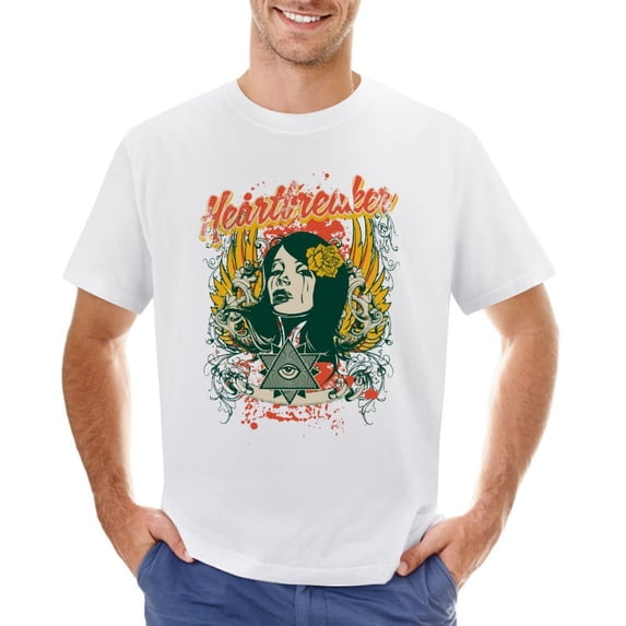 Flower Colorful Women Picture Men’s T-Shirt 100% Cotton Casual Short Sleeve Tops Gift Tee White 5XL