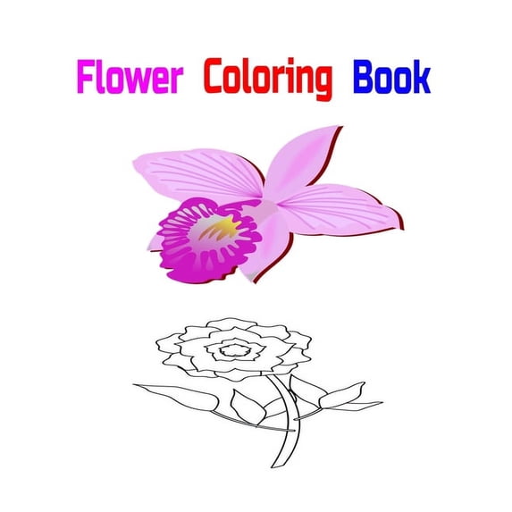 Flower Coloring Book (Paperback)