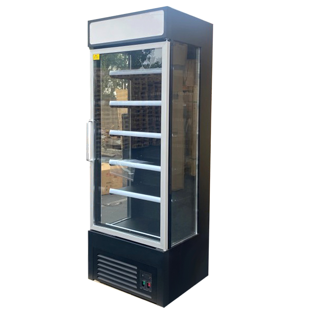 Flower Commercial Upright Display Refrigerator with 2 Swing Glass Door