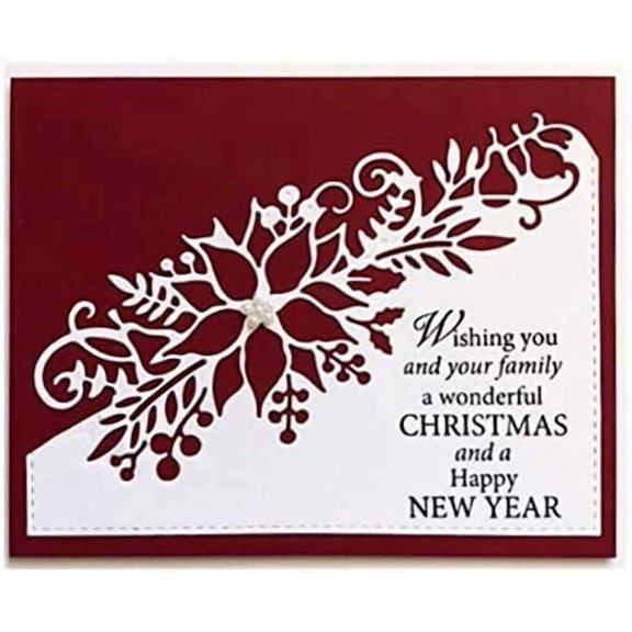 Flower Corner Christmas Cutting Dies Stencils,Flower Corner Metal Die Cuts,DIY Paper Craft Frame Dies 3D Card Making Photo