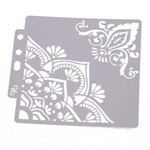 Flower Corner Template Painting Scrapbooking Embossing Stamping Album C