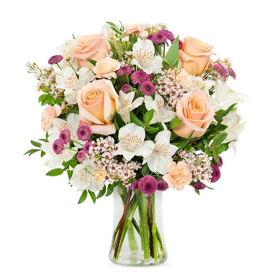 Flower Country - Field Study Medium: Purple, Pink, & Multicolor Fresh Cut Flowers with Vase, Decorative
