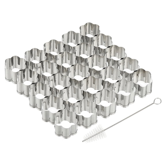 Flower Cracker Cutter, Flower Cookie Cutter, Home Kitchen Utensil for Fondant Making Silver