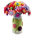 Flower Craft Kit For Kids Make Your Own Flower Bouquet With Buttons And