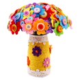 thumbnail image 1 of Flower Craft Kit For Kids Make Your Own Flower Bouquet With Buttons And Flowers DIY Vase Art And Craft For Kids Baby Book Phonics Cards Games For Toddlers 2-4 Years Toddler Toys Age 1-2 Push Cars For, 1 of 9