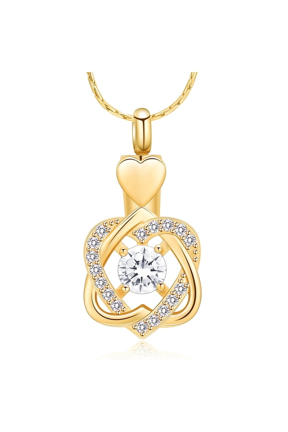 Heart Knot Cremation Jewelry for Ashes Necklace Urn Pendant Lockets for Human Pet Ashes Memorial Dog Cat Family