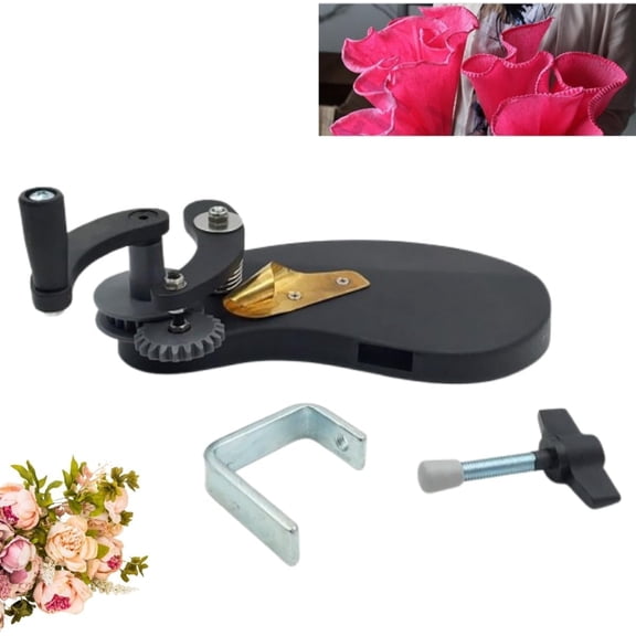 Flower Crimping Machine,Fine/Coarse Teeth Curling Machine,Crepe Paper Lace Machine,Curling Flowers Paper Machine,Wave Crimping Crepe Paper,Flower Packaging Tools for Florist Supplies