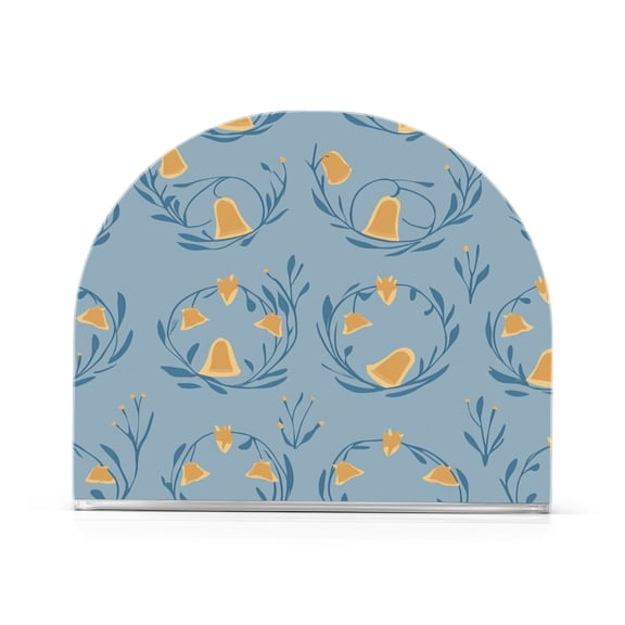 Flower Crown Pattern Thick U Shape Acrylic Napkin Holder Non Slip Space Saving for Kitchen