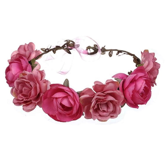 Flower Crowns for Women, Flower Crown for Girls, Flower Girl Headpiece, Handmade Adjustable Boho Artificial Flowers