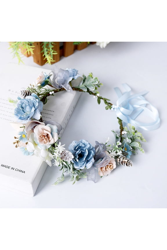 Flower Crowns for Women and Girls Artificial Eucalyptus Headband Spring Crown