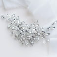 thumbnail image 1 of Flower Crystal Bride Wedding Hair Comb Hair Accessories with Pearl Bridal Side Combs Headpiece for Women Pack of 1(Silver), 1 of 4