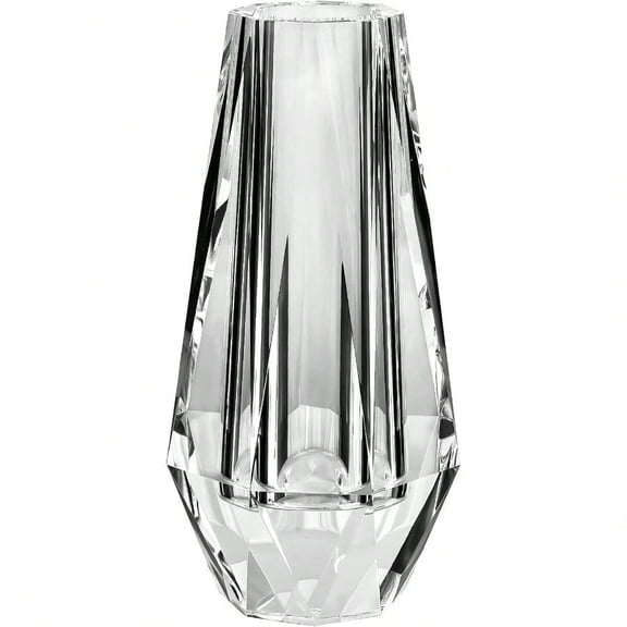 Flower Crystal Vase 8.27 Inches Modern Crystal Vase LeadFree Flower Vase European Crafted For Table Home Decoration Wedding Or Luxury Gifts 8.27 X 3.94 X 3.94 Inches