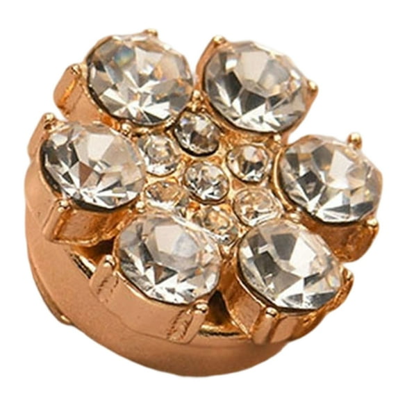 Flower Cufflinks For Women Shirt Work Uniform Rhinestones Decorative Cufflinks