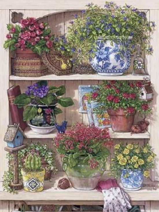 Flower Cupboard Canvas Art - Janet Kruskamp (18 x 24)