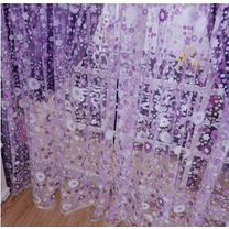 Flower Curtain,Floral Print Country Style Curtains,39.37x78.74Inch,Window Purple Curtain for Drape Rod,Ideal for Bedroom,Kitchen and Living Room