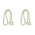 thumbnail image 1 of Flower Curtain Tiebacks, Handmade Floral Curtain Holders, Farmhouse Style Curtain Ties, Flower Design Woven Rope Ties for Living Room, Cute Flower Curtain Ties Decorative 2Pcs, 1 of 5