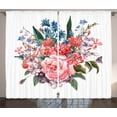 thumbnail image 1 of Ambesonne Flower Curtains 2 Panel Set, Garden Flowers Bouquet, 108" x 108", Multicolor, 1 of 3