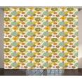 thumbnail image 1 of Ambesonne Flower Curtains 2 Panel Set, Retro Fresh Nature Theme, 108" x 90", Multicolor, 1 of 3