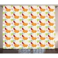 thumbnail image 1 of Flower Curtains 2 Panels Set, Rose Hibiscus Dahlia Bloom Bouquets with Contours Summer Buds Leaves Beauty Garden, Window Drapes for Living Room Bedroom, 108W X 90L Inches, Multicolor, by Ambesonne, 1 of 3