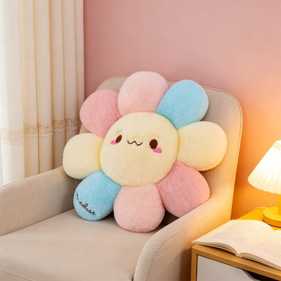 Flower Cushion Pillow Soft Nap Pillow Lumbar Support Throw Cushion for Home Office Bedroom Living Room Study Room Relaxed Seating Cozy Reading Napping Rest Bathroom Bathroom Bathroom Bathroom Use