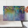 thumbnail image 1 of Flower Cutting Board, Abstract Herbs Alternative Medicine Blossoms Ivy Back Florets Shrubs Design, Decorative Tempered Glass Cutting and Serving Board, Small Size, Multicolor, by Ambesonne, 1 of 5
