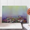 thumbnail image 1 of Flower Cutting Board, Bed with Different Blossom Types Fresh Flowers Romantic Garden Hand Drawn Art, Decorative Tempered Glass Cutting and Serving Board, Large Size, Lilac Pink, by Ambesonne, 1 of 5