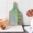thumbnail image 1 of Flower Cutting Board, Cosmos Daisy Cornflower Wildflower Dandelion in Floral Meadow Drawing of Nature, Decorative Tempered Glass Cutting and Serving Board, Wine Bottle Shape, Multicolor, by Ambesonne, 1 of 5
