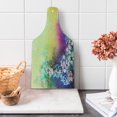 thumbnail image 1 of Flower Cutting Board, Ivy Floral Beauty in Spring Blooming Nature Soft Calm Paradise Print, Tempered Glass Cutting and Serving Board, Wine Bottle Shape, Purple Yellow Multicolor, by Ambesonne, 1 of 5