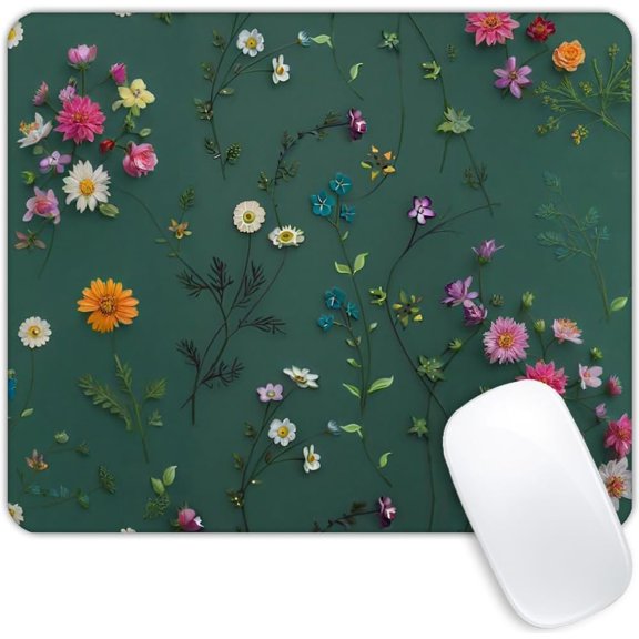 Flower Daisies Pattern Cute Mouse pad Customized Mousepad Non-Slip Rubber Base Mouse Pads for Computers Laptop Office Desk Accessories Mouse pad