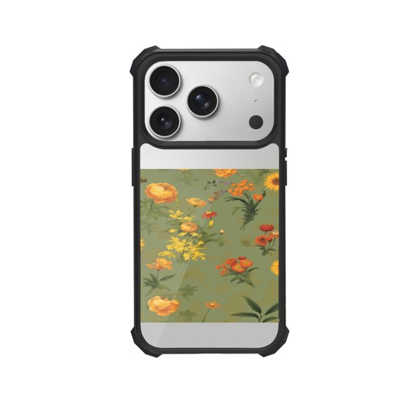 Flower Daisy Shockproof Case For iPhone 12 13 14 15 16 Pro Max Series – TPU Bumper + Hard PC Back, Air-Cushion Corners