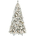 thumbnail image 1 of Flower Dance® 4FT Flocked Christmas Tree with 150 Warm White LED Lights – 350Tips, Snowy PVC & Hard Needle Branches, Hinged Design for Easy Setup, Sturdy Metal Stand – Full & Realistic Holiday Tree, 1 of 9