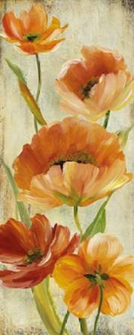 Flower Dance I Canvas Art - Carol Robinson (10 x 20)