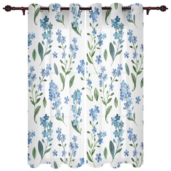 Flower Dandelion Leaves Window Curtains In The Living Room Printed Window for Bedroom Kitchen Window Curtains Hotel Drapes