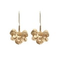 thumbnail image 1 of Flower Dangle Earrings for Women Unisex,Statement 14K Gold Plated Hawaiian Floral Earrings, Fashion Large Petals Earrings for,Cute Trendy Boho Vintage Vacation Golden Jewelry(dangle gold), 1 of 6