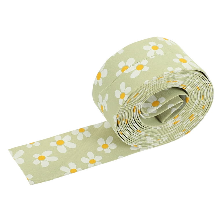 Flower Decor Small Floral Ribbon Spring Wired Daisy for Flowers Bouquets Lace Wrapping Ribbons Gifts Material Dot Baby, Size: 0.1X3.8X300CM, Green
