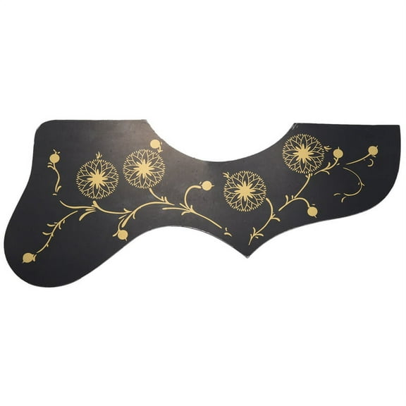 Flower Decoration EJ200 Style Acoustic Guitar Pickguard, Black xc10462