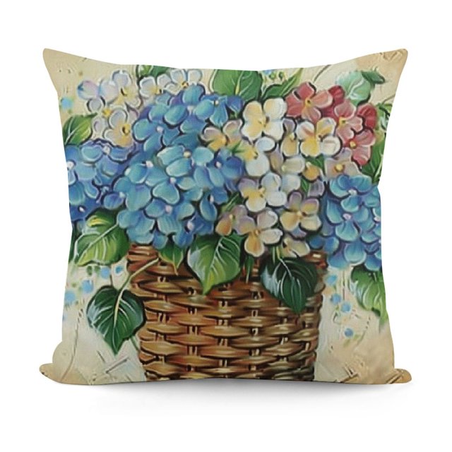 Flower Decorative Throw Pillow Covers , Spring Summer Our Life , Enjoy