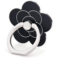 thumbnail image 1 of Flower Design Cell Phone Ring Holder Stand – 360° Rotation Finger Grip Kickstand for Smartphone Mobile & Tablets – Universal Metal Phone Grip with Strong Adhesive (Black), 1 of 7