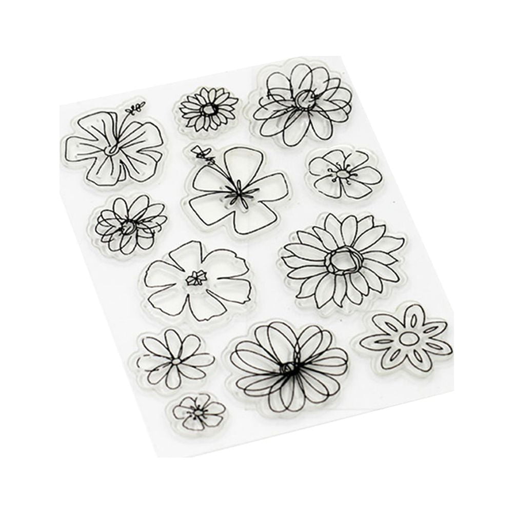 Flower Wreath Silicone Clear Stamps for Card Making Scrapbooking Embossing  DIY Craft Album Decoration Rubber Seal Stamps