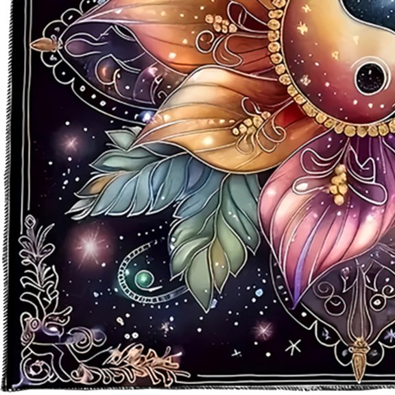 Flower Disk Pattern Tarots Card Tablecloth Altars Cloth Altars Cloth Divinations Card Table Cloth Tapestry Easy Use