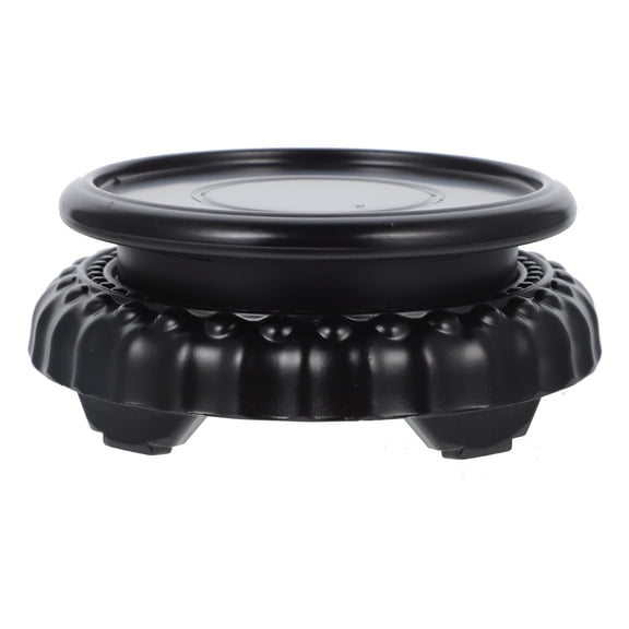 Black Flower Pot Display Pedestal Stand, Circular Vase Holder, Bonsai Plant Risers, Decorative Indoor Outdoor Plant Stand