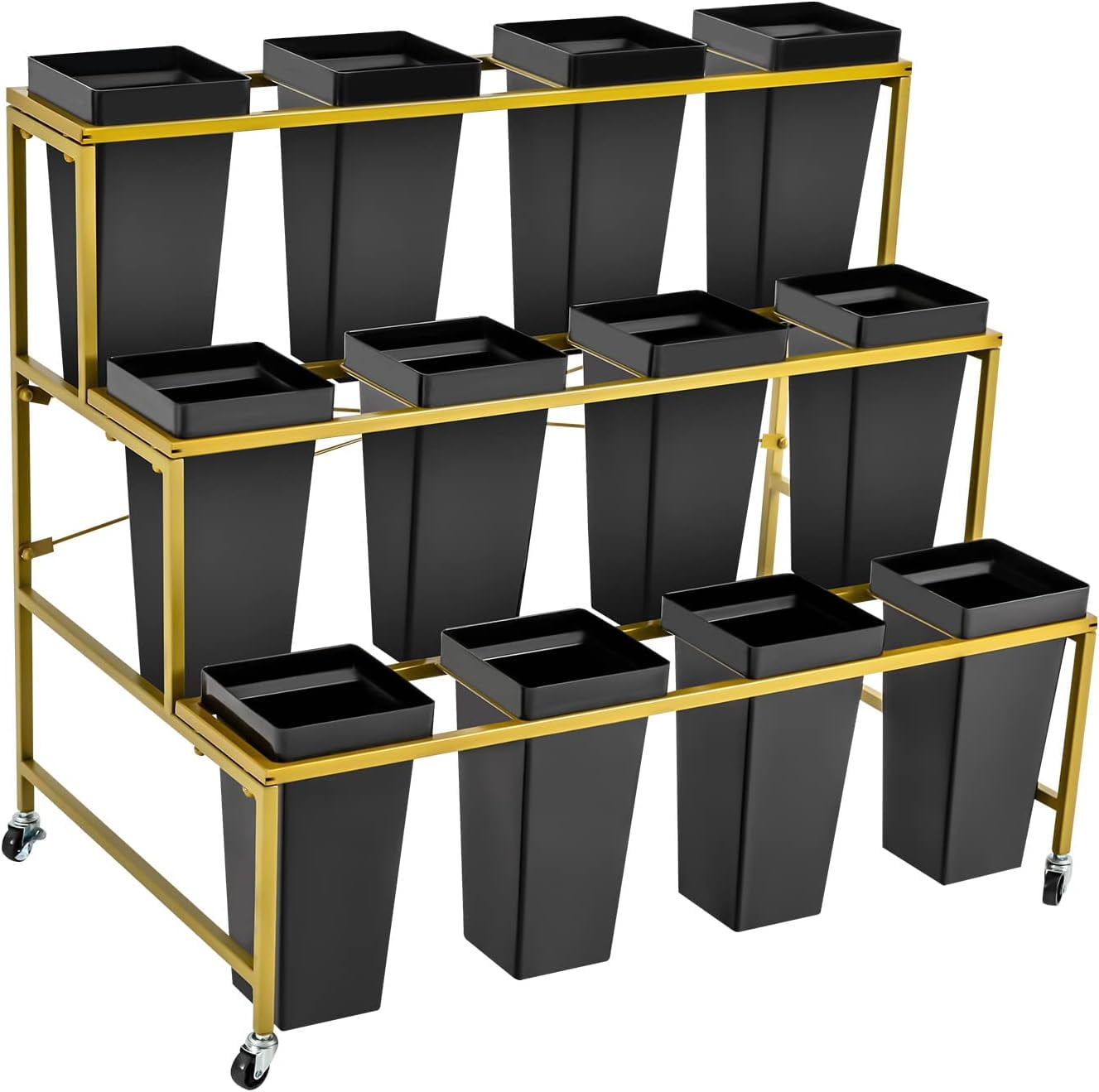 Flower Display Stands With 12 Buckets, Flower Buckets For Cut Flower 3