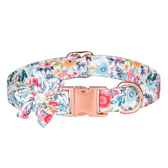 Flower Dog Collar Adjustable Small Medium Large Cute Girl Female Summer Spring Pretty Puppy Essentials Accessories