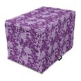 thumbnail image 1 of Flower Dog Crate Cover, Lilac Flowers Blossoms in Spring Romantic Meadow Happy Fun Countryside Print, Easy to Use Pet Kennel Cover Small Dogs Puppies Kittens, 7 Sizes, Purple White, by Ambesonne, 1 of 6