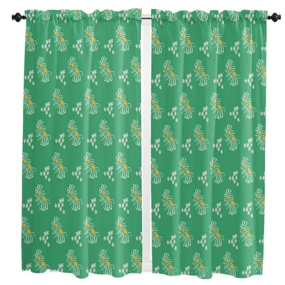 Flower Dot Hand-painted Overlay Curtain Home Decoration Living Room Short Curtains Window Treatments For Kitchen Bedroom