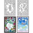 Flower Dragonfly Background Frame Cutting Dies Card Border Stitch Die