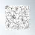 thumbnail image 1 of Flower Drawing, White And Gray Poster Wall Art, Modern Wall Decor For Living Room Bedroom, 30x30 UNFRAMED, 1 of 3