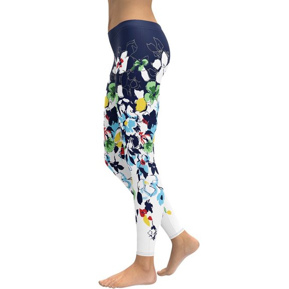 Flower Drawings Leggings Size: XL for Women | FIERCEPULSE